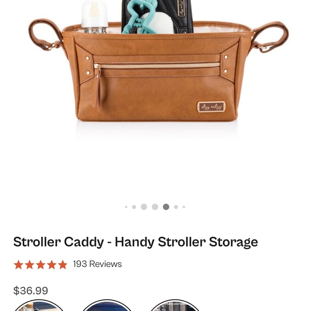 Itzy Ritzy Tan Stroller Caddy